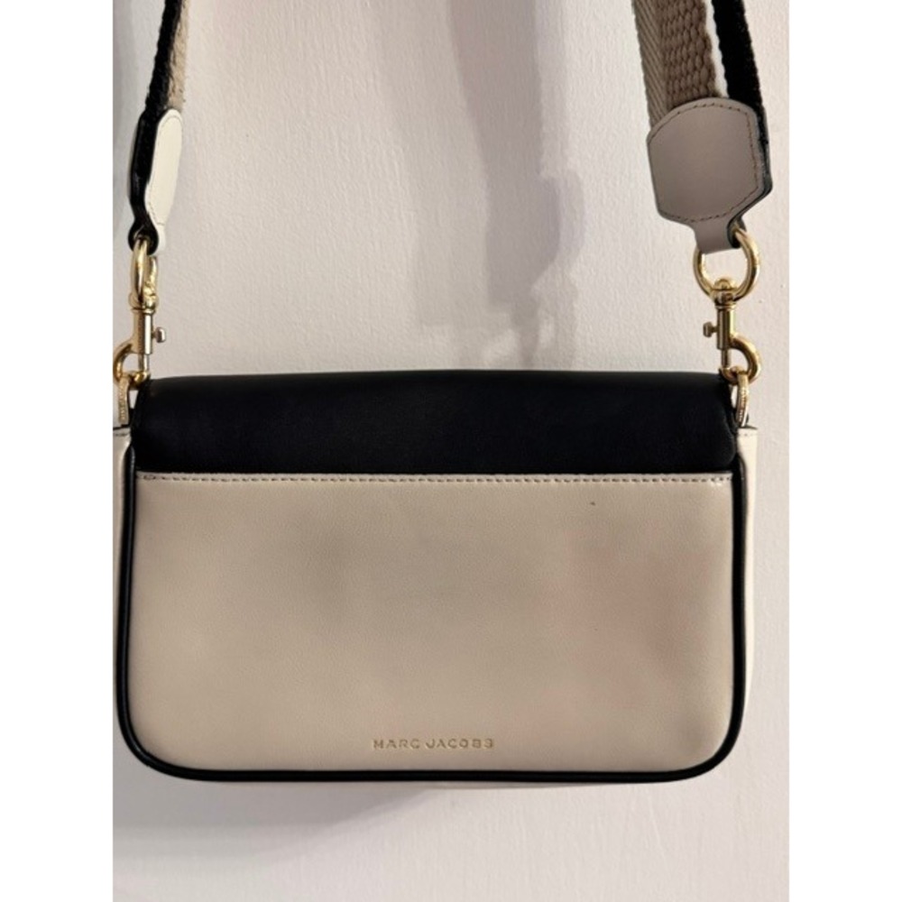 Marc Jacobs J Marc Cross/Shoulder Bag Black Cream Colorblock Leather - Picture 10 of 16